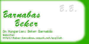 barnabas beker business card