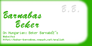 barnabas beker business card